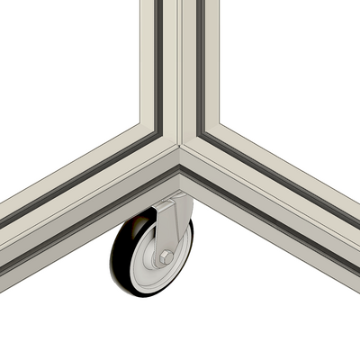 31-SPD5-0 MODULAR SOLUTIONS ALUMINUM CASTER<br>5" SWIVEL TOP PLATE